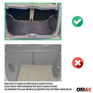 FIAT 500 Trunk Mat - Omac - TPE 1 Pc - Black - '12-'19
